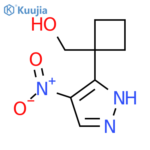 1-(4-nitro-1H-pyrazol-3-yl)cyclobutylmethanol structure