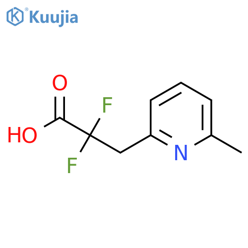 2,2-difluoro-3-(6-methylpyridin-2-yl)propanoic acid structure