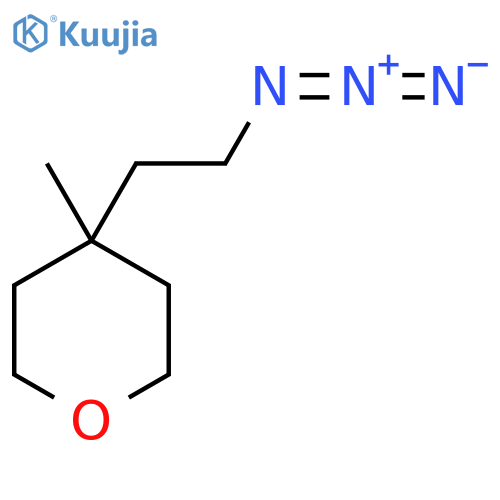 4-(2-azidoethyl)-4-methyloxane structure