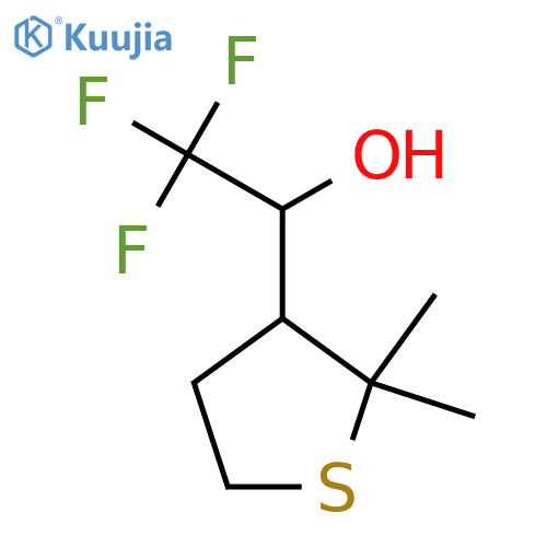 1-(2,2-dimethylthiolan-3-yl)-2,2,2-trifluoroethan-1-ol structure