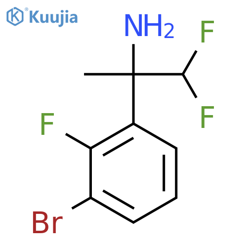 2-(3-bromo-2-fluorophenyl)-1,1-difluoropropan-2-amine structure
