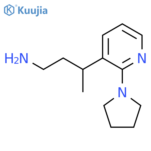 3-2-(pyrrolidin-1-yl)pyridin-3-ylbutan-1-amine structure
