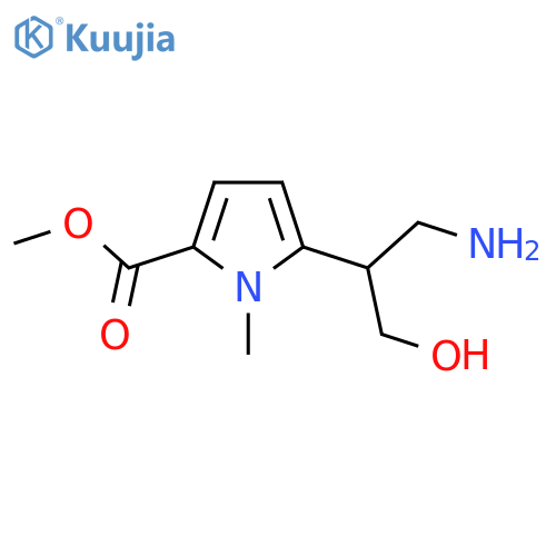 methyl 5-(1-amino-3-hydroxypropan-2-yl)-1-methyl-1H-pyrrole-2-carboxylate structure
