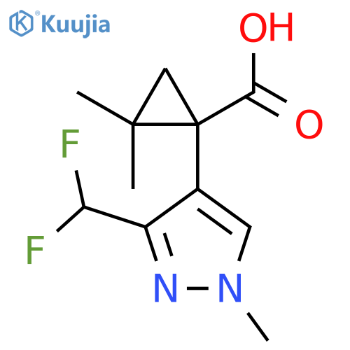 1-3-(difluoromethyl)-1-methyl-1H-pyrazol-4-yl-2,2-dimethylcyclopropane-1-carboxylic acid structure