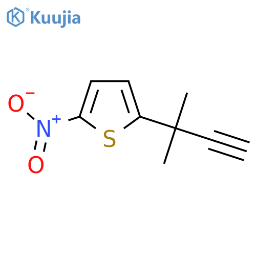2-(2-methylbut-3-yn-2-yl)-5-nitrothiophene structure