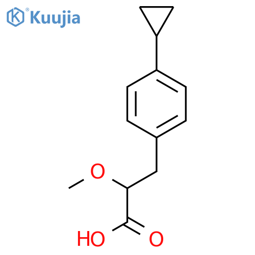 3-(4-cyclopropylphenyl)-2-methoxypropanoic acid structure