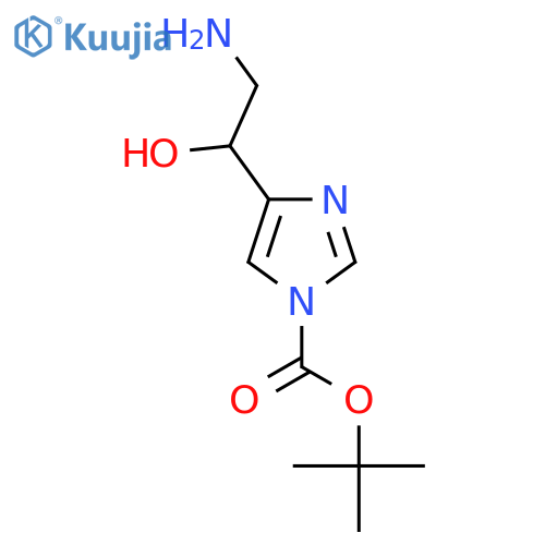 tert-butyl 4-(2-amino-1-hydroxyethyl)-1H-imidazole-1-carboxylate structure