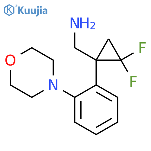 {2,2-difluoro-1-2-(morpholin-4-yl)phenylcyclopropyl}methanamine structure