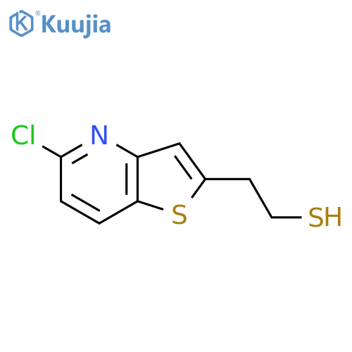 2-{5-chlorothieno3,2-bpyridin-2-yl}ethane-1-thiol structure