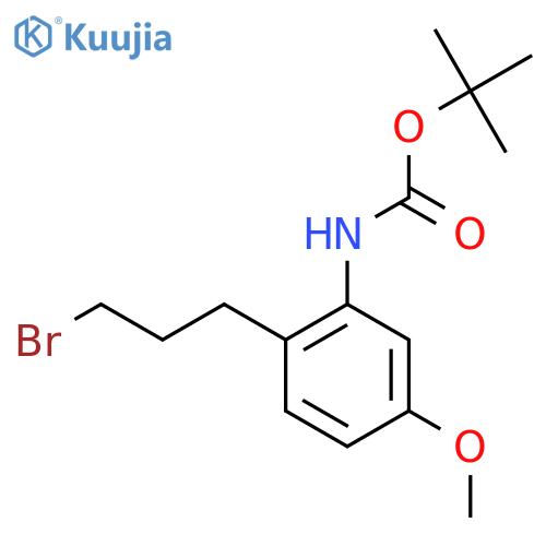 tert-butyl N-2-(3-bromopropyl)-5-methoxyphenylcarbamate structure