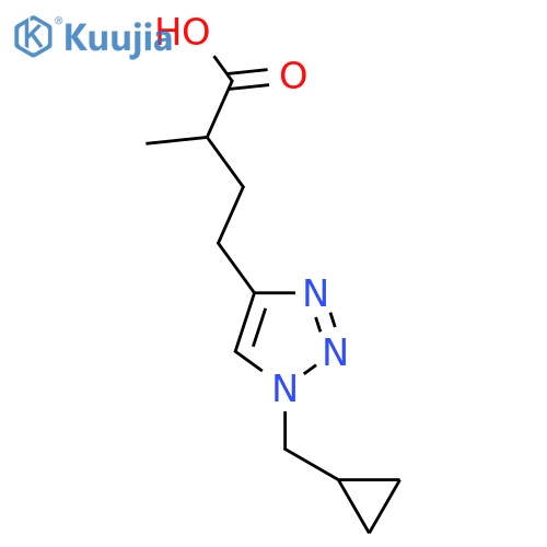4-1-(cyclopropylmethyl)-1H-1,2,3-triazol-4-yl-2-methylbutanoic acid structure