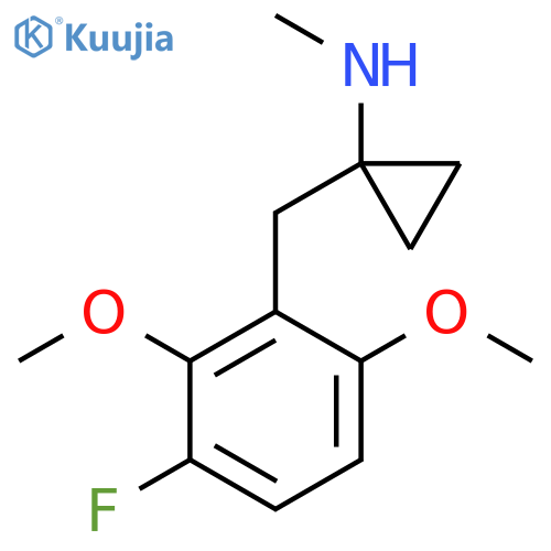 1-(3-fluoro-2,6-dimethoxyphenyl)methyl-N-methylcyclopropan-1-amine structure