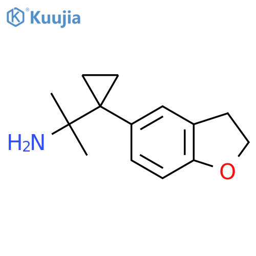 2-1-(2,3-dihydro-1-benzofuran-5-yl)cyclopropylpropan-2-amine structure