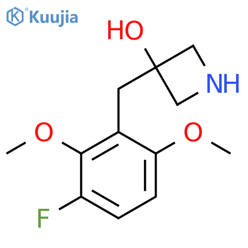 3-(3-fluoro-2,6-dimethoxyphenyl)methylazetidin-3-ol structure