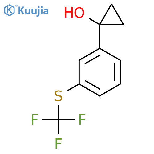 1-{3-(trifluoromethyl)sulfanylphenyl}cyclopropan-1-ol structure
