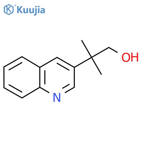 2-methyl-2-(quinolin-3-yl)propan-1-ol structure