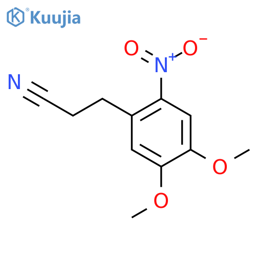 3-(4,5-dimethoxy-2-nitrophenyl)propanenitrile structure