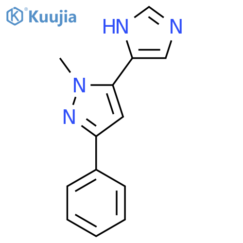 5-(1H-imidazol-4-yl)-1-methyl-3-phenyl-1H-pyrazole structure