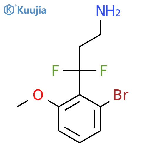 3-(2-bromo-6-methoxyphenyl)-3,3-difluoropropan-1-amine structure