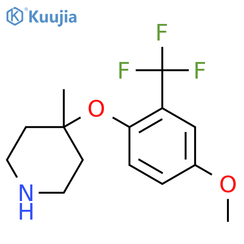 4-4-methoxy-2-(trifluoromethyl)phenoxy-4-methylpiperidine structure