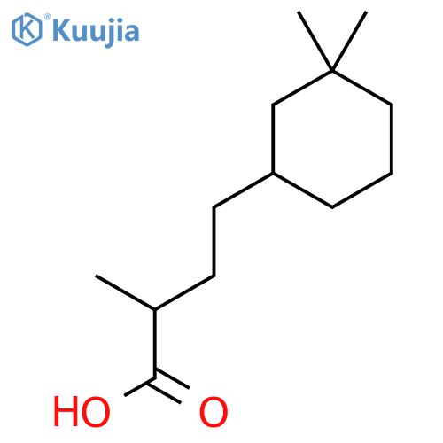 4-(3,3-dimethylcyclohexyl)-2-methylbutanoic acid structure