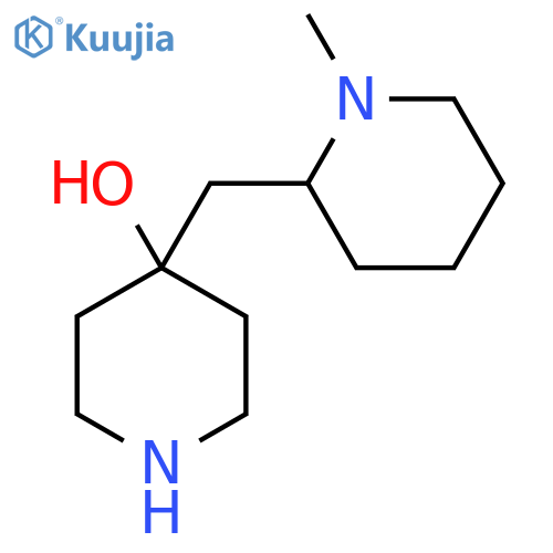 4-(1-methylpiperidin-2-yl)methylpiperidin-4-ol structure