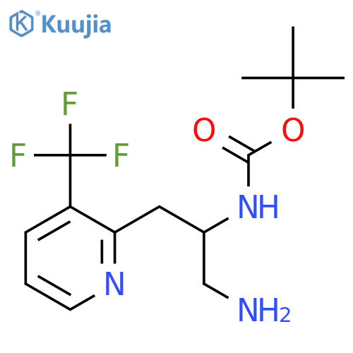 tert-butyl N-{1-amino-3-3-(trifluoromethyl)pyridin-2-ylpropan-2-yl}carbamate structure