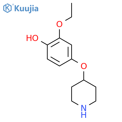 2-ethoxy-4-(piperidin-4-yloxy)phenol structure
