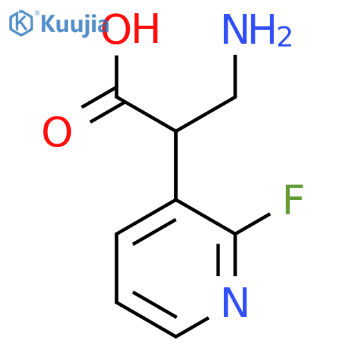 3-amino-2-(2-fluoropyridin-3-yl)propanoic acid structure