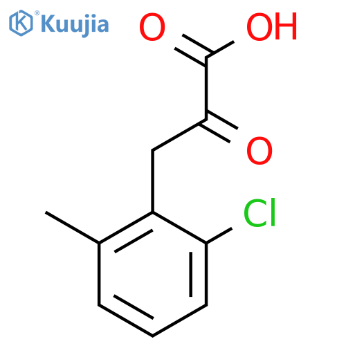 3-(2-chloro-6-methylphenyl)-2-oxopropanoic acid structure