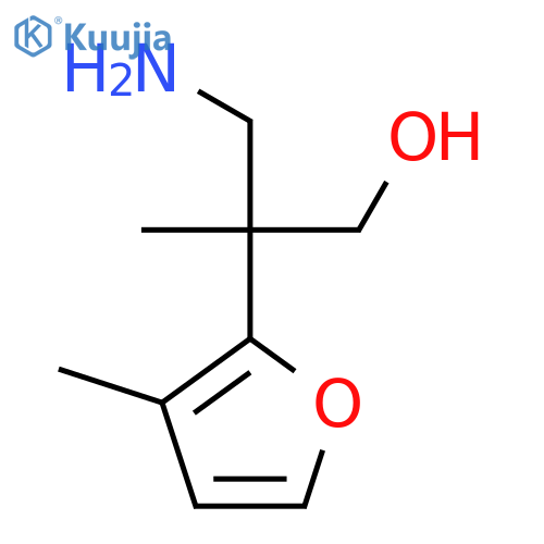 3-amino-2-methyl-2-(3-methylfuran-2-yl)propan-1-ol structure