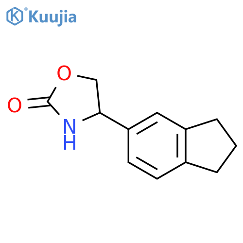 4-(2,3-dihydro-1H-inden-5-yl)-1,3-oxazolidin-2-one structure