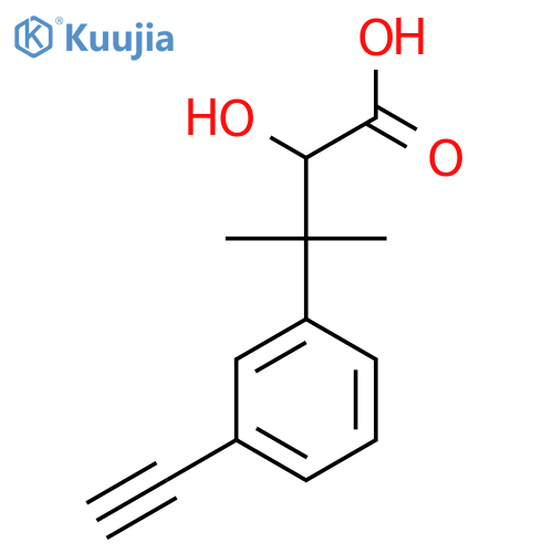 3-(3-ethynylphenyl)-2-hydroxy-3-methylbutanoic acid structure