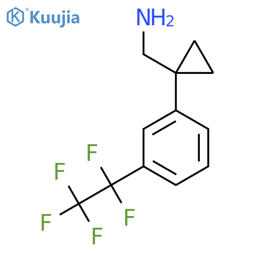 {1-3-(pentafluoroethyl)phenylcyclopropyl}methanamine structure