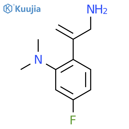 2-(3-aminoprop-1-en-2-yl)-5-fluoro-N,N-dimethylaniline structure