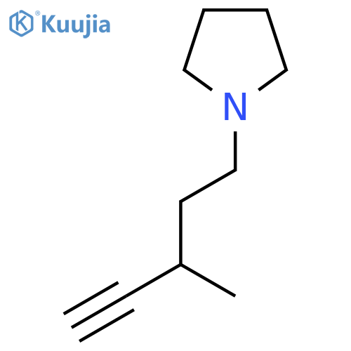 1-(3-methylpent-4-yn-1-yl)pyrrolidine structure