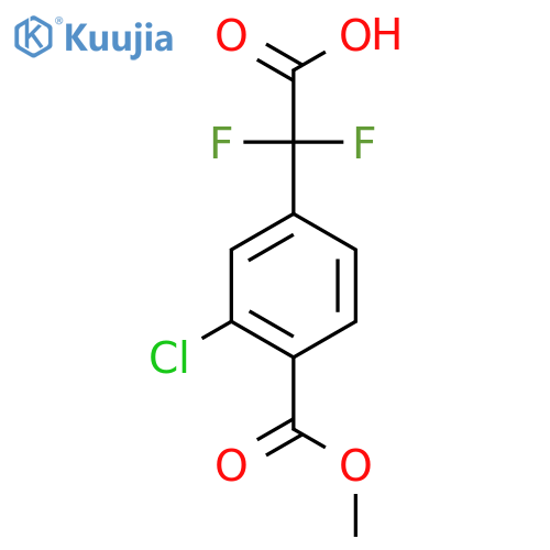 2-3-chloro-4-(methoxycarbonyl)phenyl-2,2-difluoroacetic acid structure