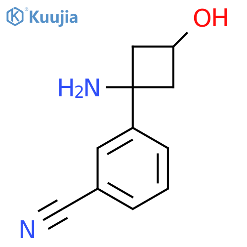 3-(1-amino-3-hydroxycyclobutyl)benzonitrile structure