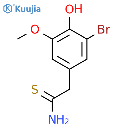 2-(3-bromo-4-hydroxy-5-methoxyphenyl)ethanethioamide structure