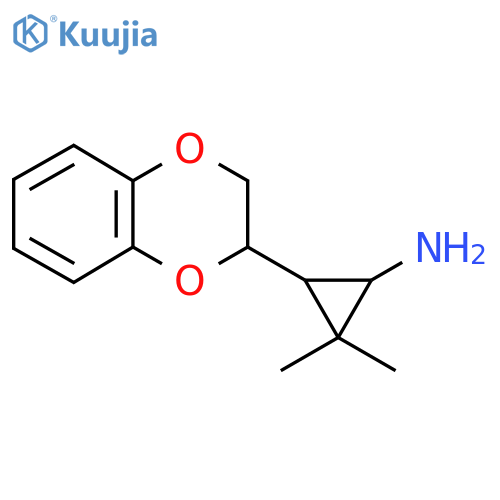 3-(2,3-dihydro-1,4-benzodioxin-2-yl)-2,2-dimethylcyclopropan-1-amine structure