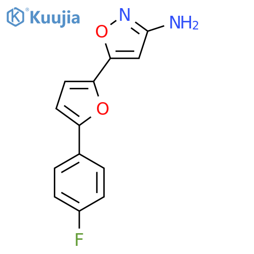 5-5-(4-fluorophenyl)furan-2-yl-1,2-oxazol-3-amine structure