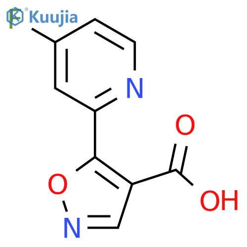 5-(4-fluoropyridin-2-yl)-1,2-oxazole-4-carboxylic acid structure