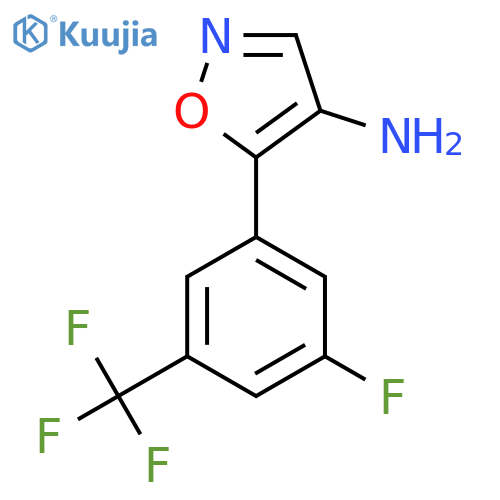 5-3-fluoro-5-(trifluoromethyl)phenyl-1,2-oxazol-4-amine structure