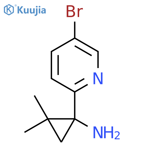 1-(5-bromopyridin-2-yl)-2,2-dimethylcyclopropan-1-amine structure