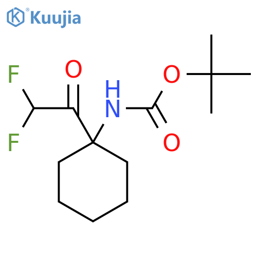 tert-butyl N-1-(2,2-difluoroacetyl)cyclohexylcarbamate structure