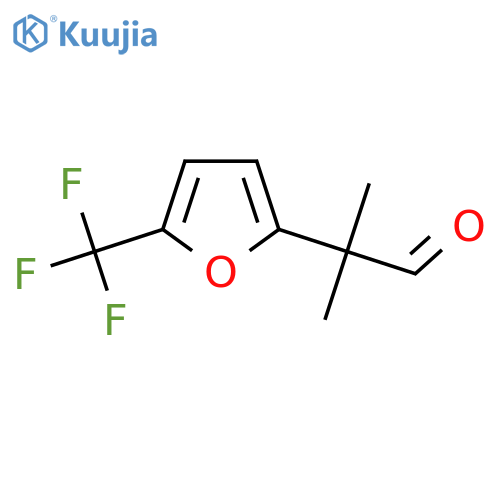 2-methyl-2-5-(trifluoromethyl)furan-2-ylpropanal structure