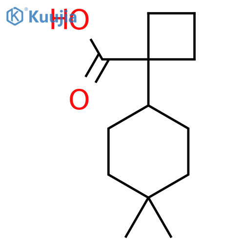 1-(4,4-dimethylcyclohexyl)cyclobutane-1-carboxylic acid structure