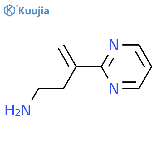 3-(pyrimidin-2-yl)but-3-en-1-amine structure