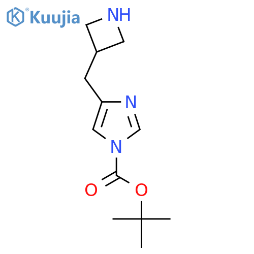 tert-butyl 4-(azetidin-3-yl)methyl-1H-imidazole-1-carboxylate structure