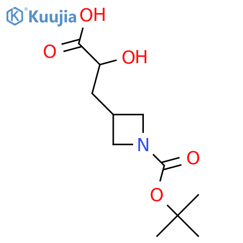 3-{1-(tert-butoxy)carbonylazetidin-3-yl}-2-hydroxypropanoic acid structure